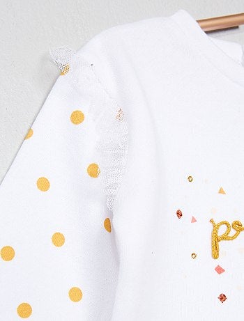 Sweatshirt em algodão 'precious' - Kiabi