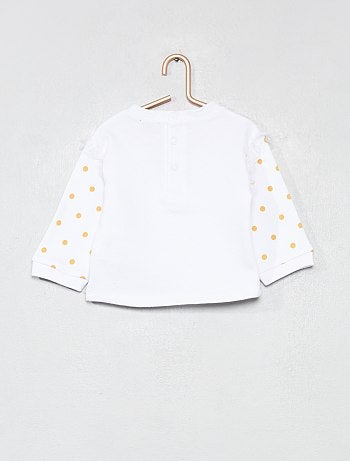 Sweatshirt em algodão 'precious' - Kiabi