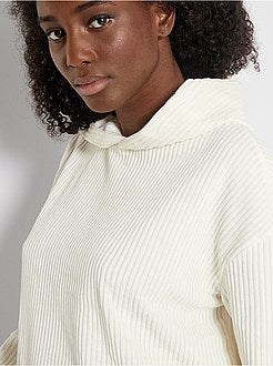 Sweatshirt em bombazina - Kiabi