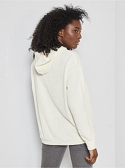 Sweatshirt em bombazina - Kiabi