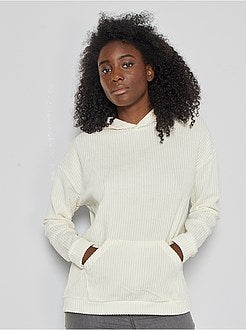 Sweatshirt em bombazina - Kiabi