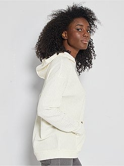 Sweatshirt em bombazina - Kiabi