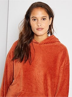 Sweatshirt em bombazina - Kiabi