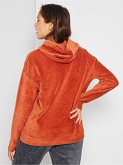 Sweatshirt em bombazina - Kiabi