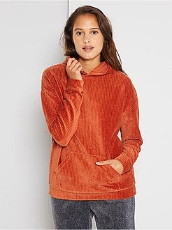 Sweatshirt em bombazina - Kiabi