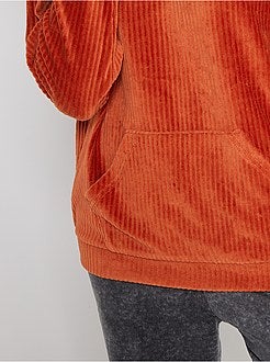 Sweatshirt em bombazina - Kiabi