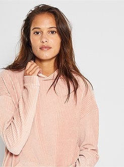 Sweatshirt em bombazina - Kiabi