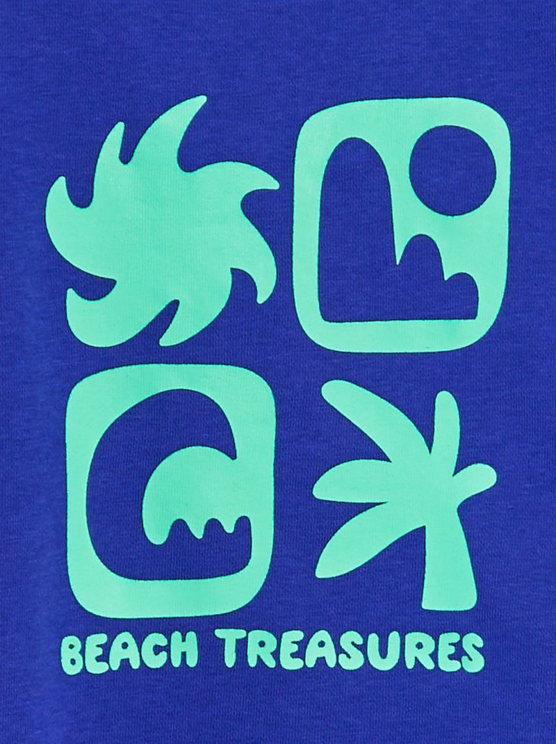 Sweatshirt em French Terry AZUL - Kiabi