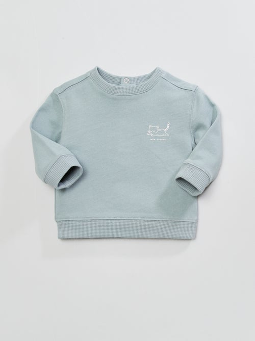 Sweatshirt em french terry - Kiabi