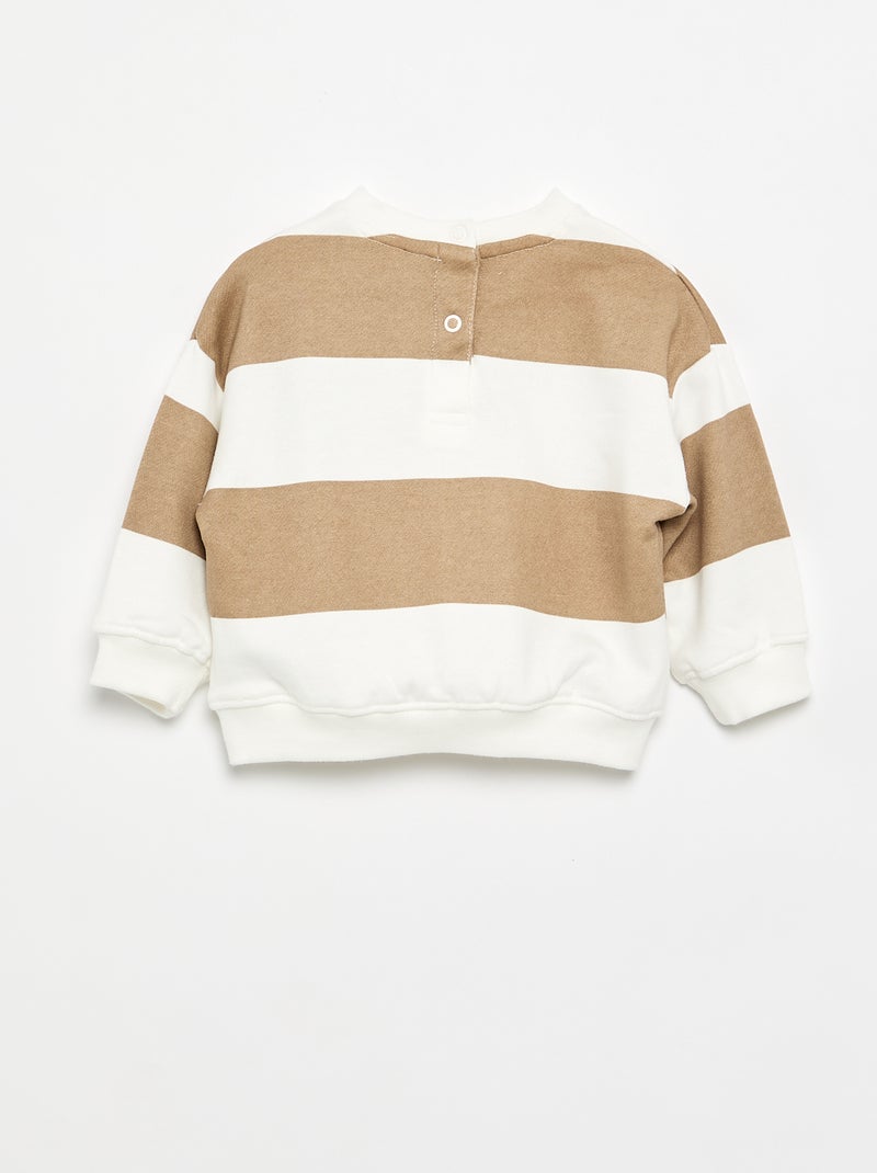 Sweatshirt em French Terry Bege - Kiabi