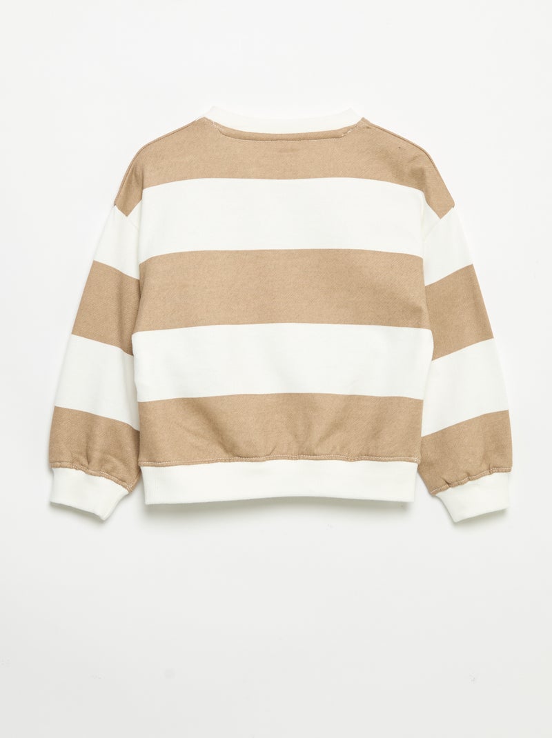 Sweatshirt em French Terry Bege - Kiabi