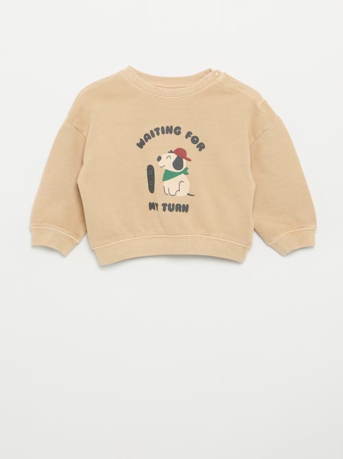Sweatshirt em French Terry - Kiabi