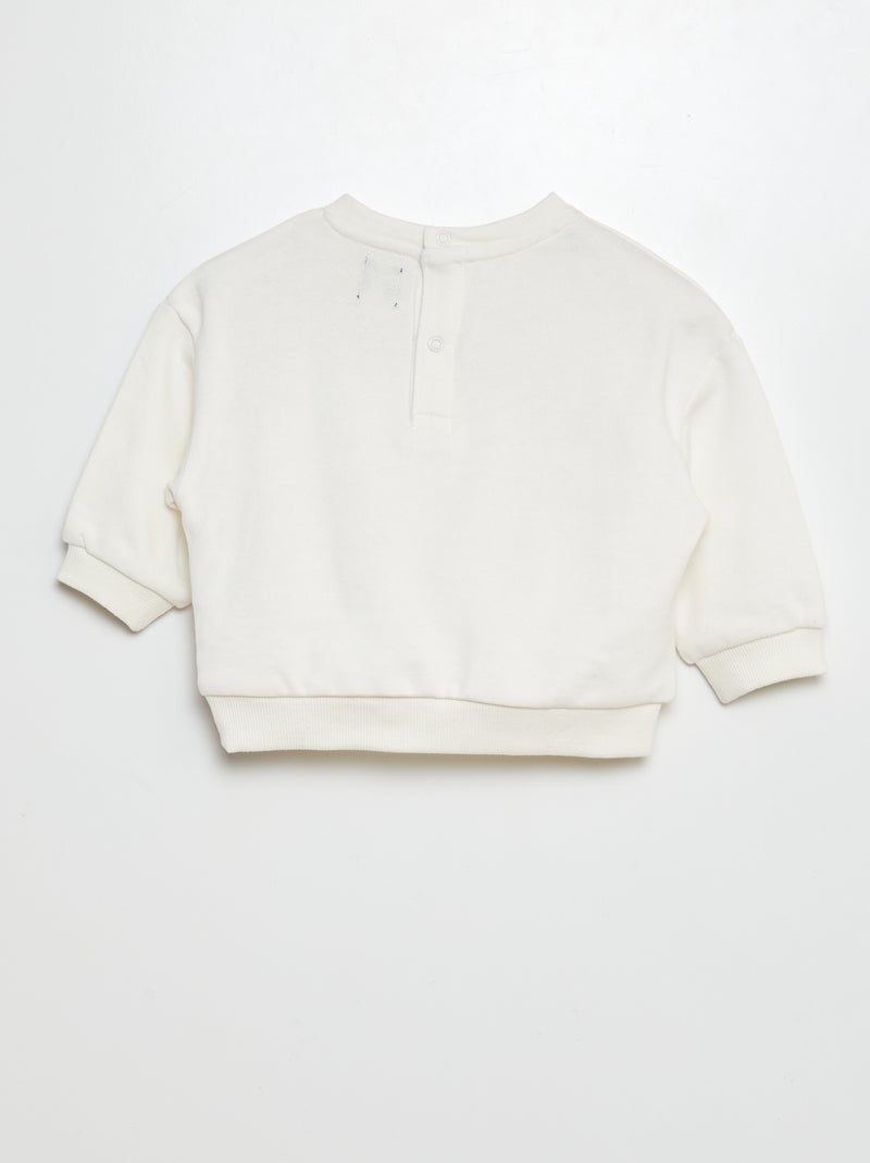 Sweatshirt em French Terry BRANCO - Kiabi