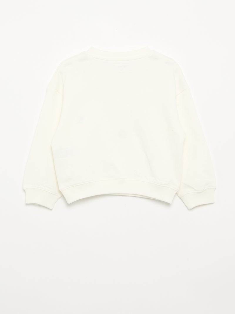 Sweatshirt em French Terry Branco - Kiabi