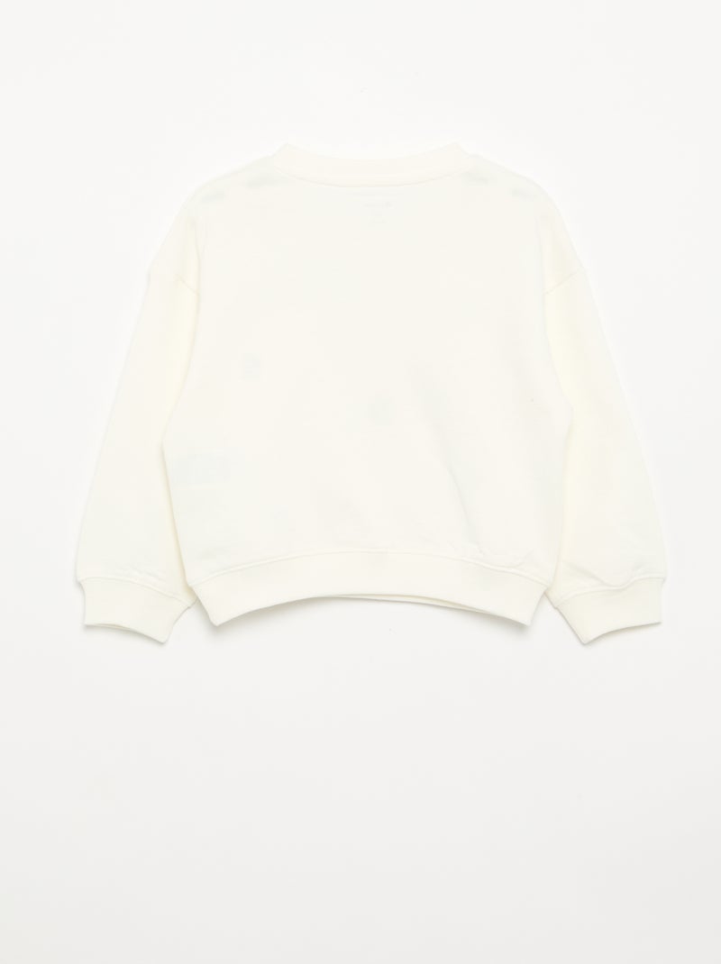 Sweatshirt em French Terry Branco - Kiabi