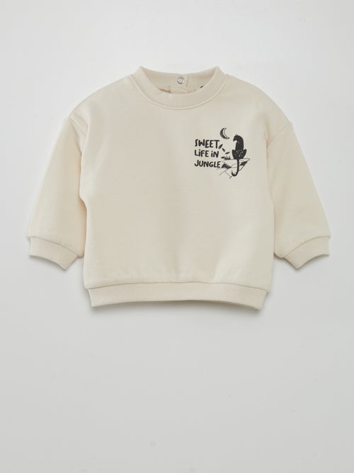 Sweatshirt em French Terry com inscrição - Kiabi