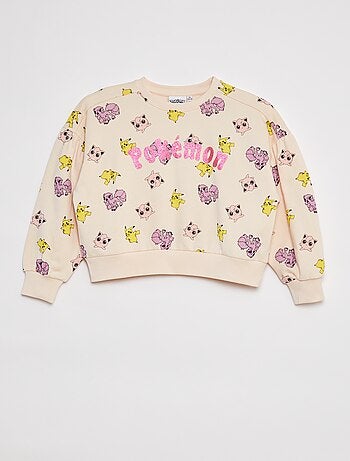 Sweatshirt em french terry 'Pokémon'