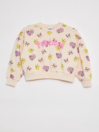 Sweatshirt em french terry 'Pokémon'