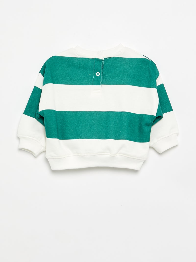 Sweatshirt em French Terry Verde - Kiabi