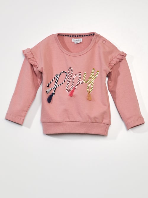 Sweatshirt em jersey 'Play' - Kiabi
