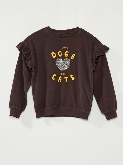 Sweatshirt em malha borboto - Kiabi