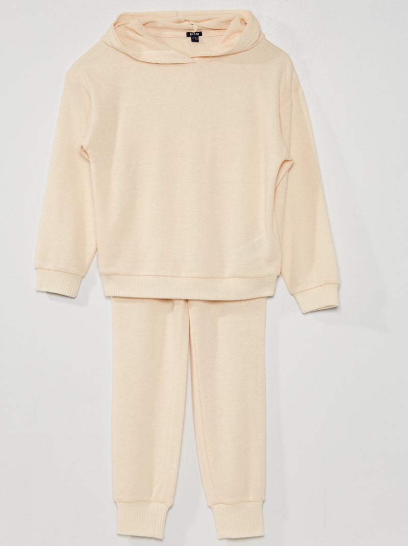 Sweatshirt em malha com capuz CINZA - Kiabi