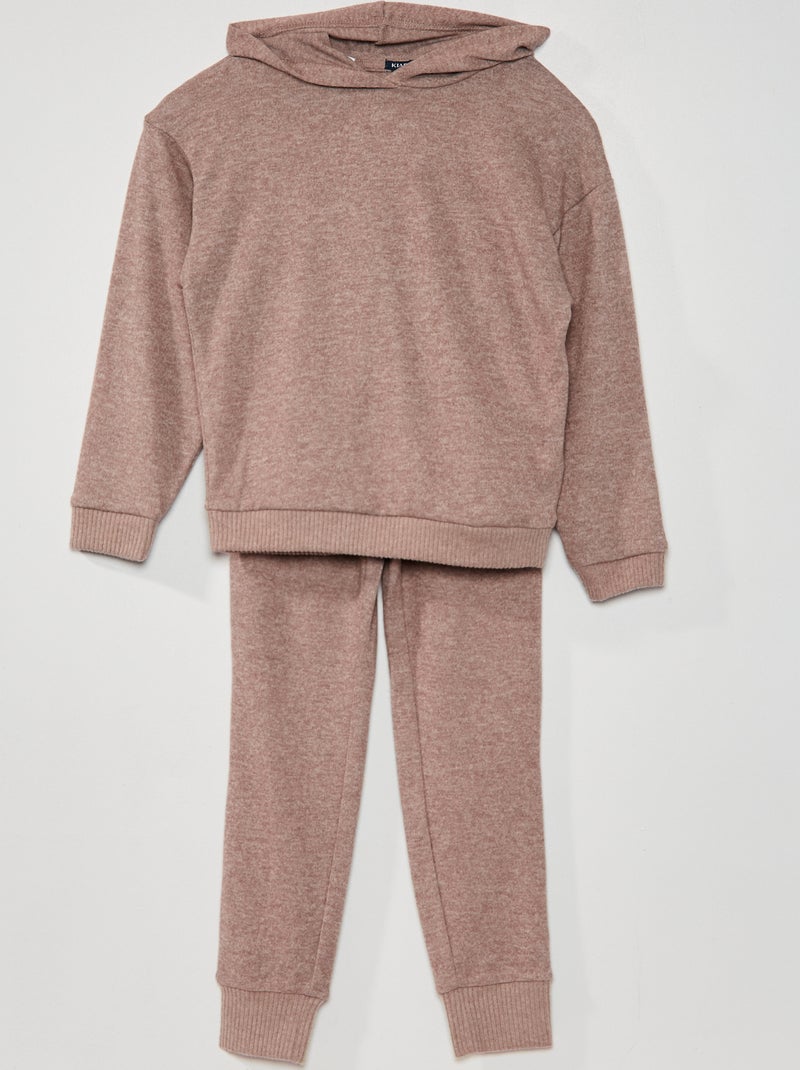 Sweatshirt em malha com capuz ROSA - Kiabi