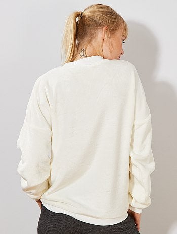 Sweatshirt em malha de peluche - Kiabi