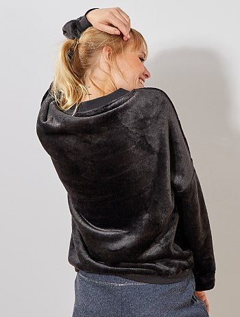 Sweatshirt em malha de peluche - Kiabi