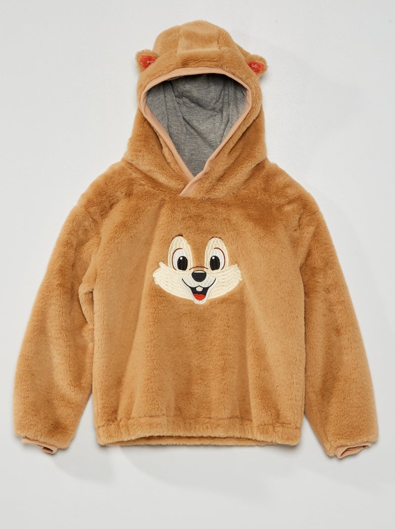 Sweatshirt em malha de peluche 'Tico e Teco' BEGE - Kiabi