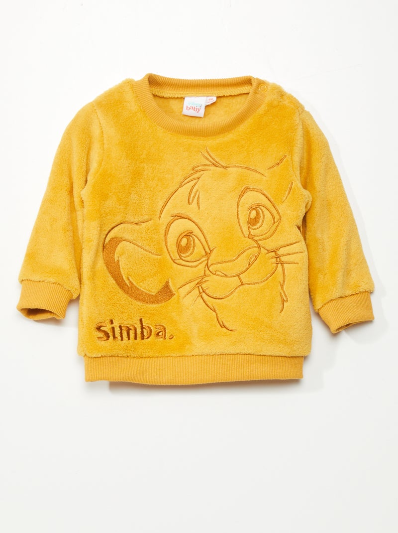 Sweatshirt em malha peluche 'Mickey' AMARELO - Kiabi