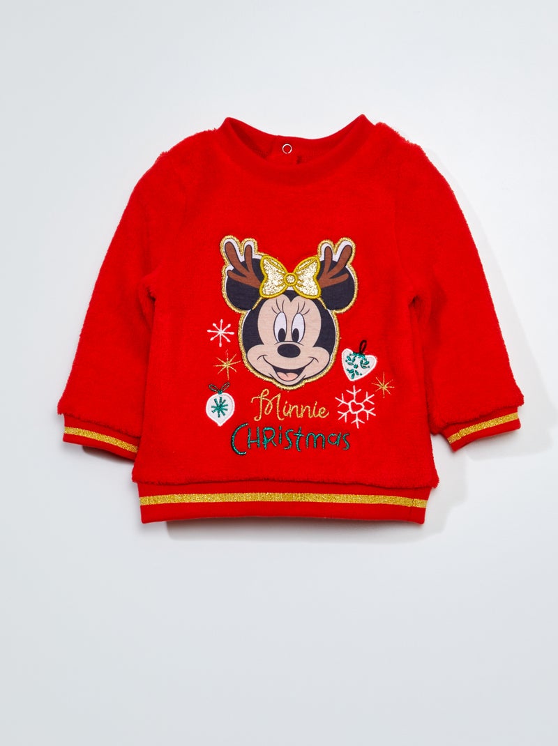 Sweatshirt em malha peluche 'Minnie' VERMELHO - Kiabi
