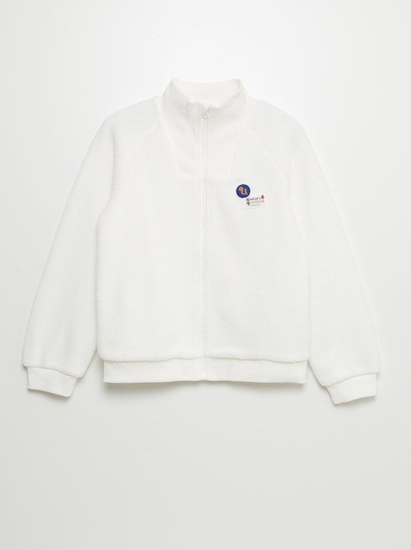 Sweatshirt em malha polar BEGE - Kiabi