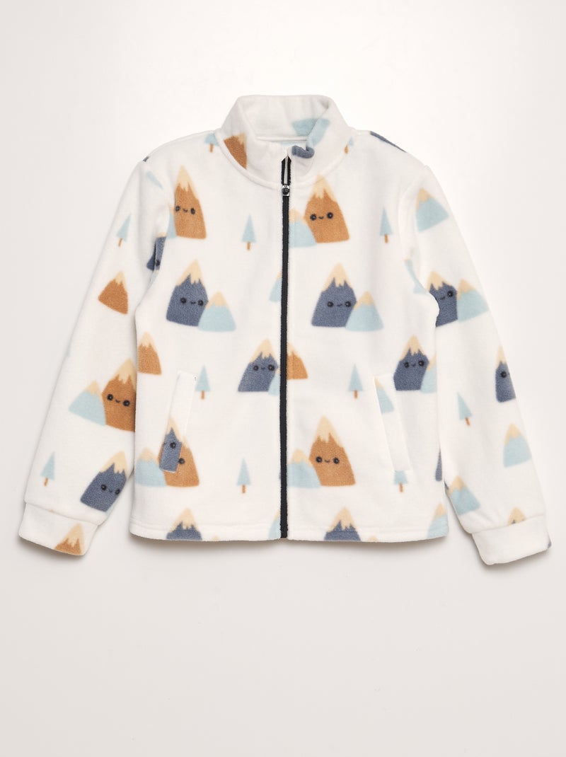 Sweatshirt em malha polar BEGE - Kiabi