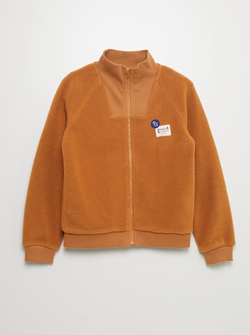 Sweatshirt em malha polar CASTANHO - Kiabi