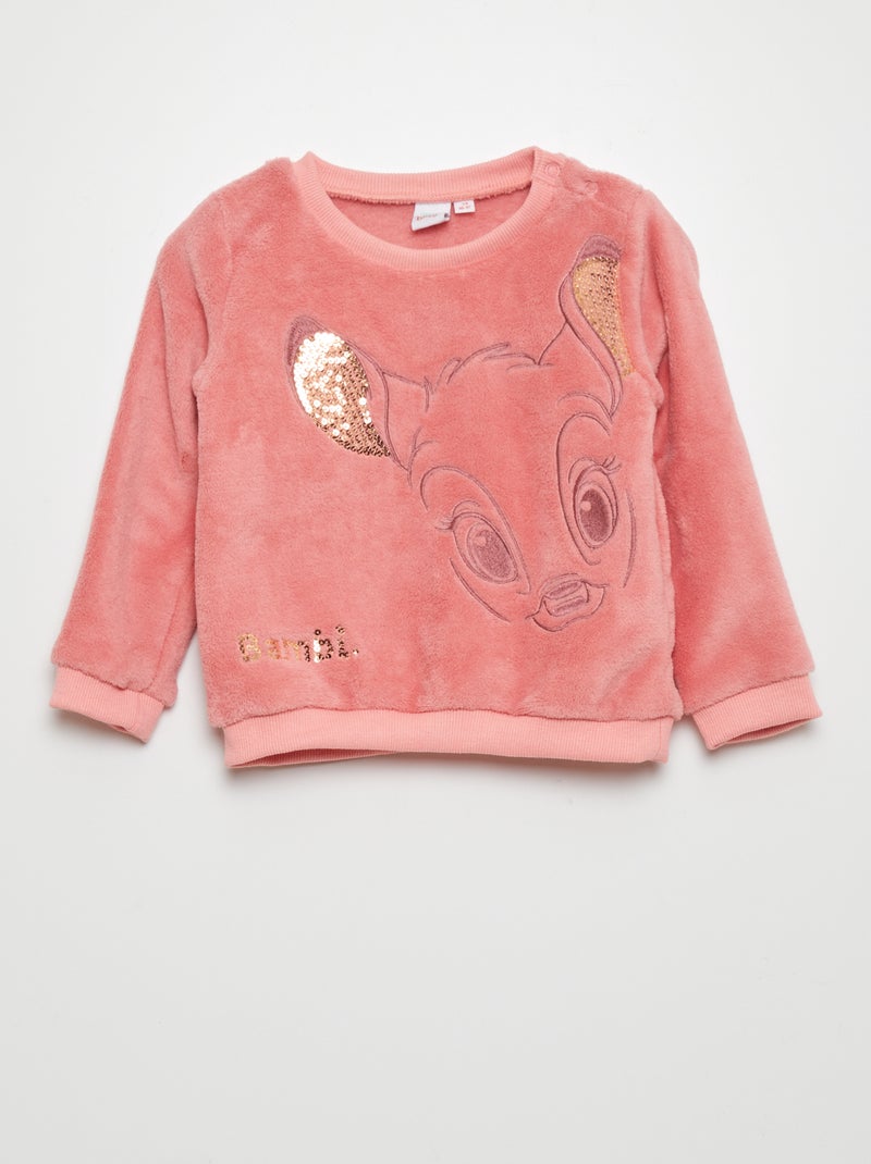 Sweatshirt em malha polar 'Disney' ROSA - Kiabi
