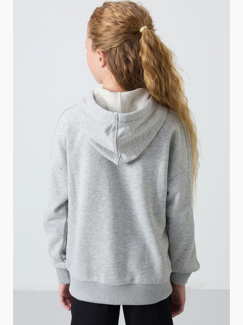 Sweatshirt em mistura de algodão tommy Cinza claro - Kiabi