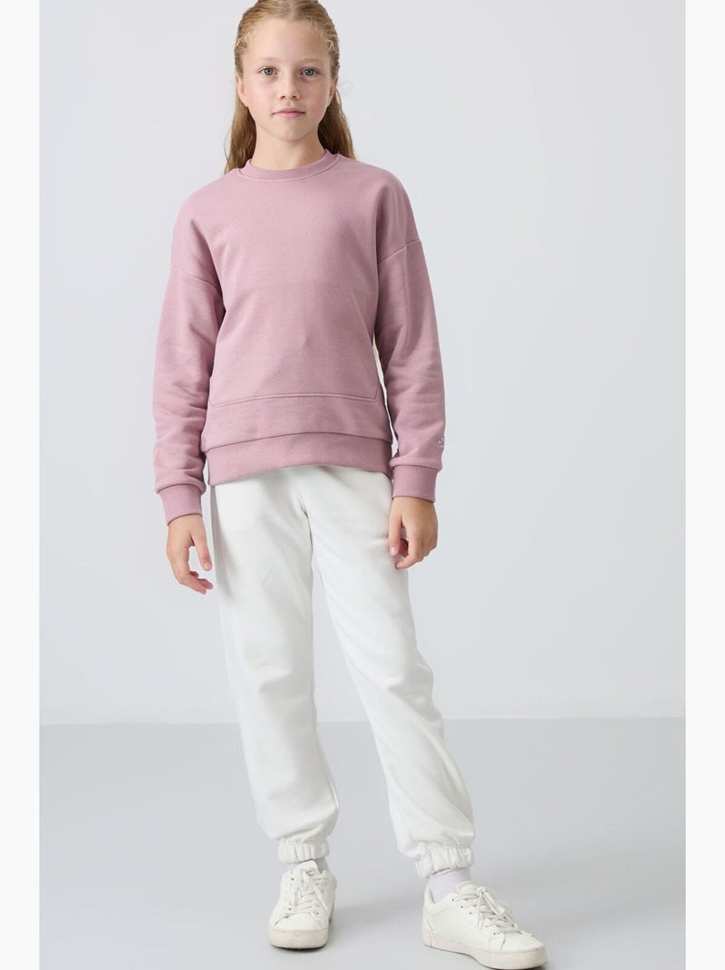 Sweatshirt em mistura de algodão tommy Malva - Kiabi