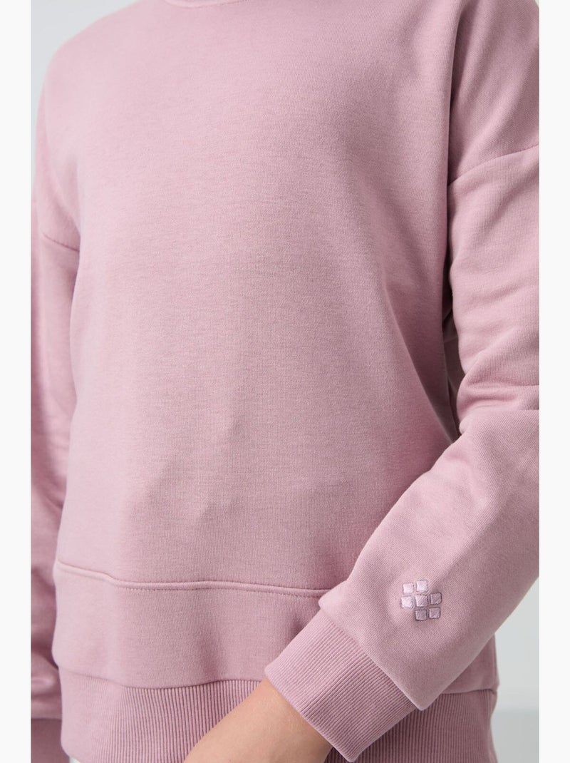 Sweatshirt em mistura de algodão tommy Malva - Kiabi