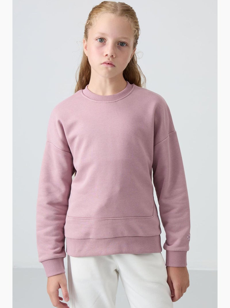 Sweatshirt em mistura de algodão tommy Malva - Kiabi