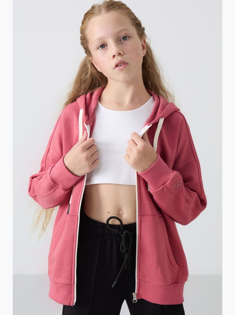 Sweatshirt em mistura de algodão tommy Preto Rosa - Kiabi