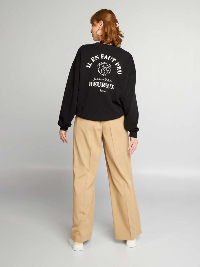 Sweatshirt em moletão  - 100 anos da 'Disney' Preto - Kiabi