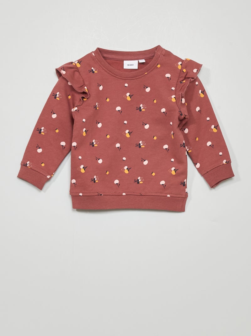 Sweatshirt em moletão - cor de rosa Rosa - Kiabi
