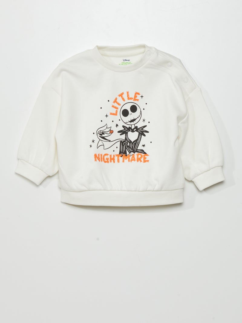 Sweatshirt em moletão - Halloween BRANCO - Kiabi