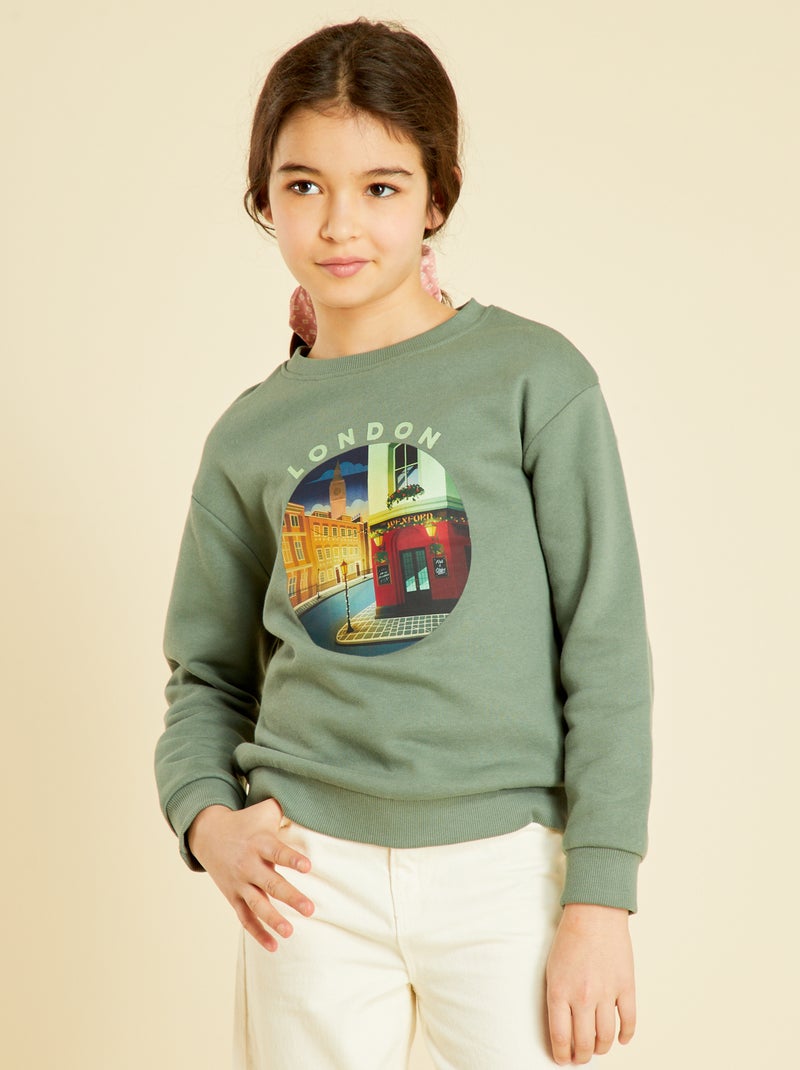Sweatshirt em moletão - Unissexo CINZA - Kiabi