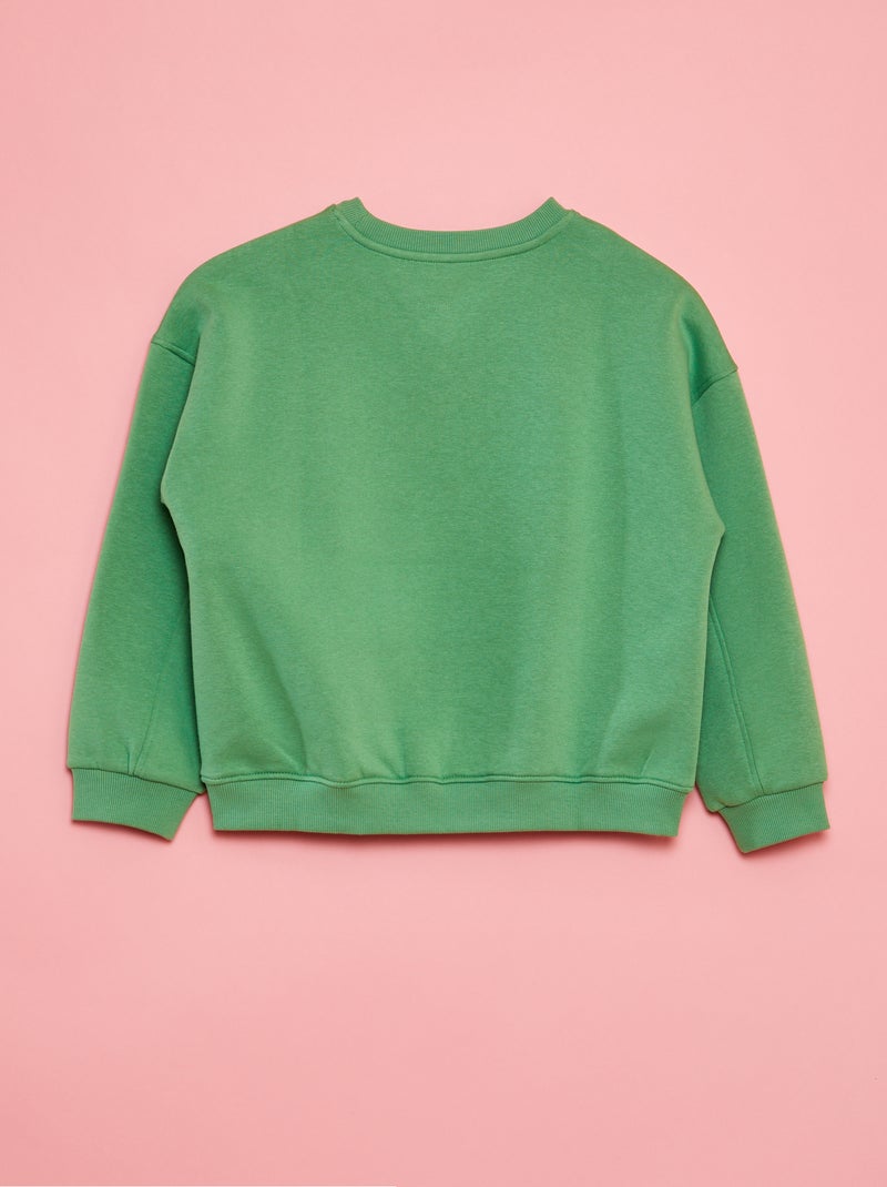 Sweatshirt em moletão - Wicked VERDE - Kiabi