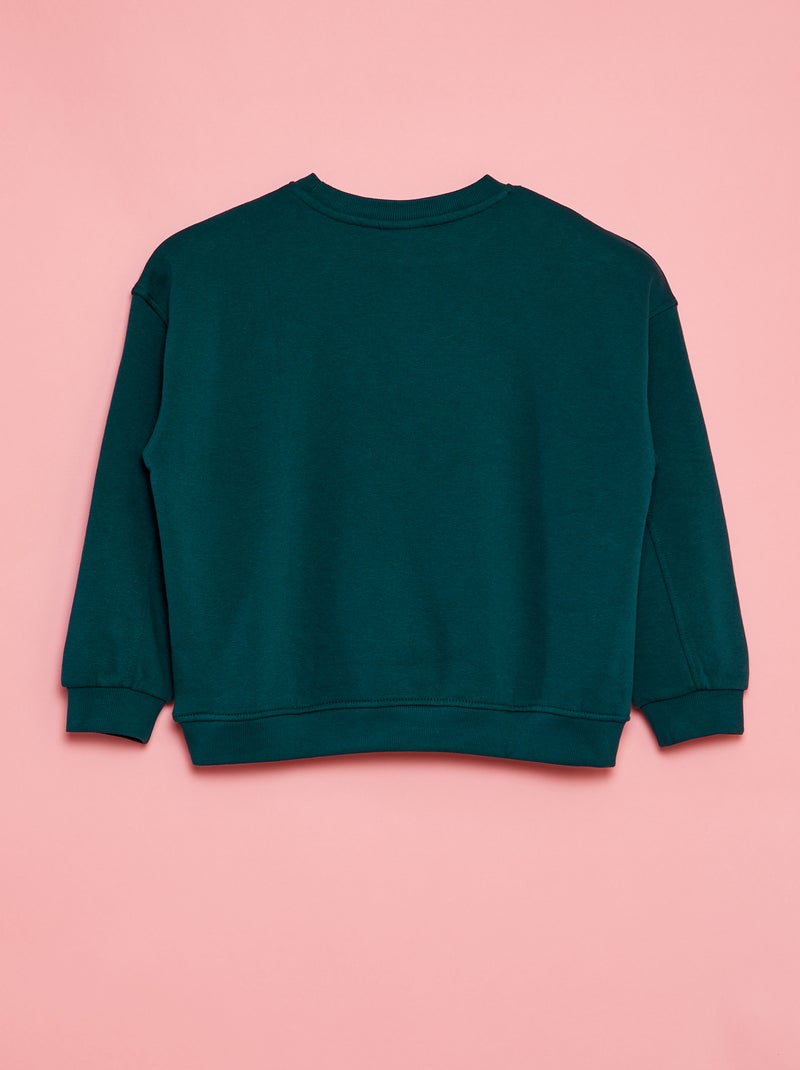 Sweatshirt em moletão - Wicked VERDE - Kiabi