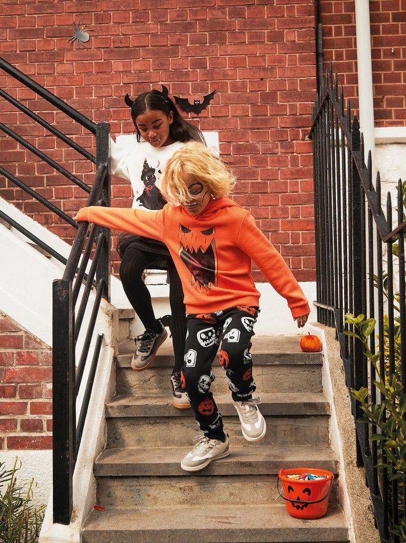 Sweatshirt em moletão 'abóbora' - Halloween LARANJA - Kiabi