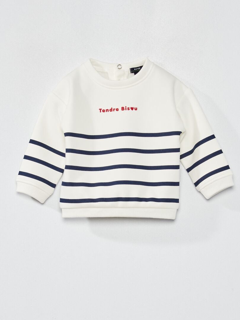 Sweatshirt em moletão 'amies' BRANCO - Kiabi
