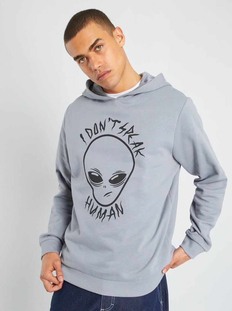 Sweatshirt em moletão AZUL - Kiabi